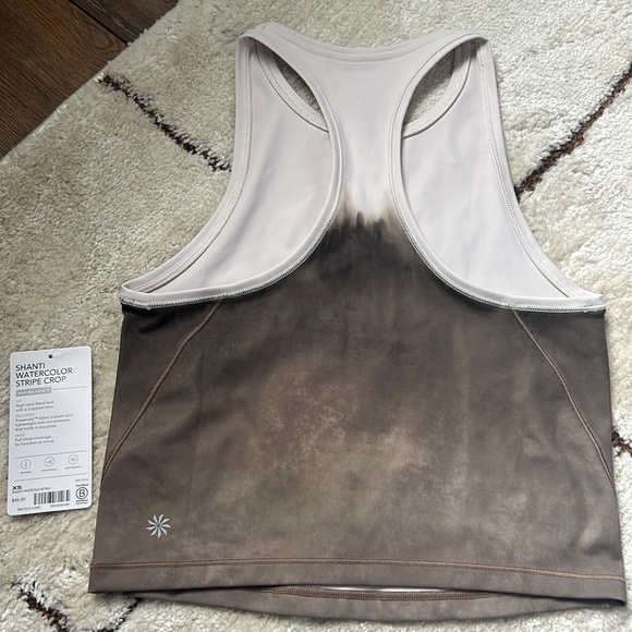 NWT Athleta Shanti watercolor stripe crop womens XS - Picture 2 of 3